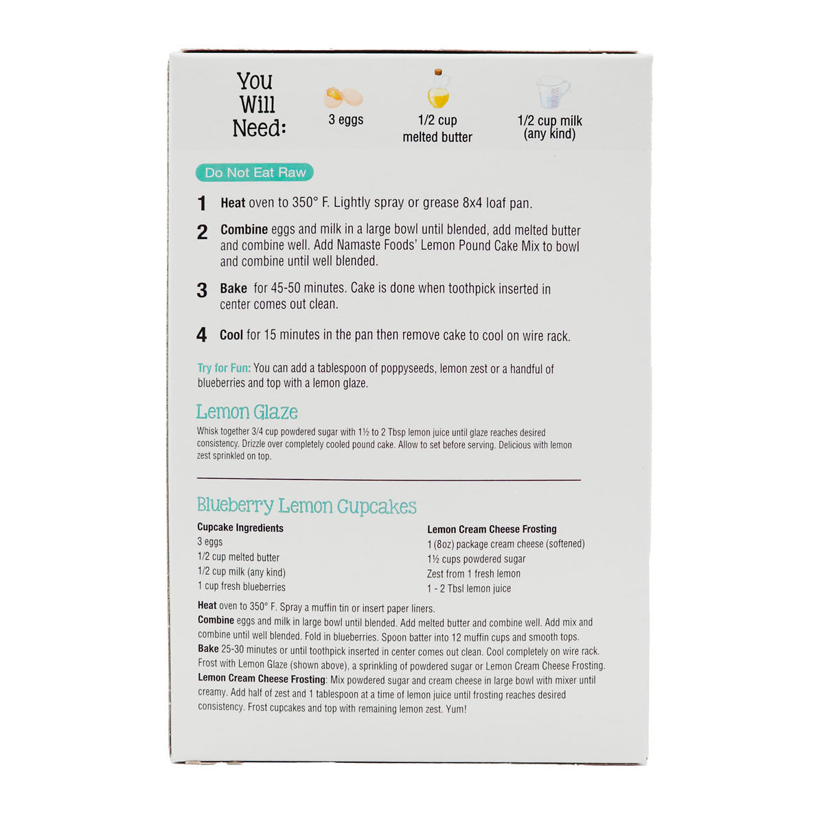 Lemon Pound Cake Mix, 18 oz – Namaste Foods
