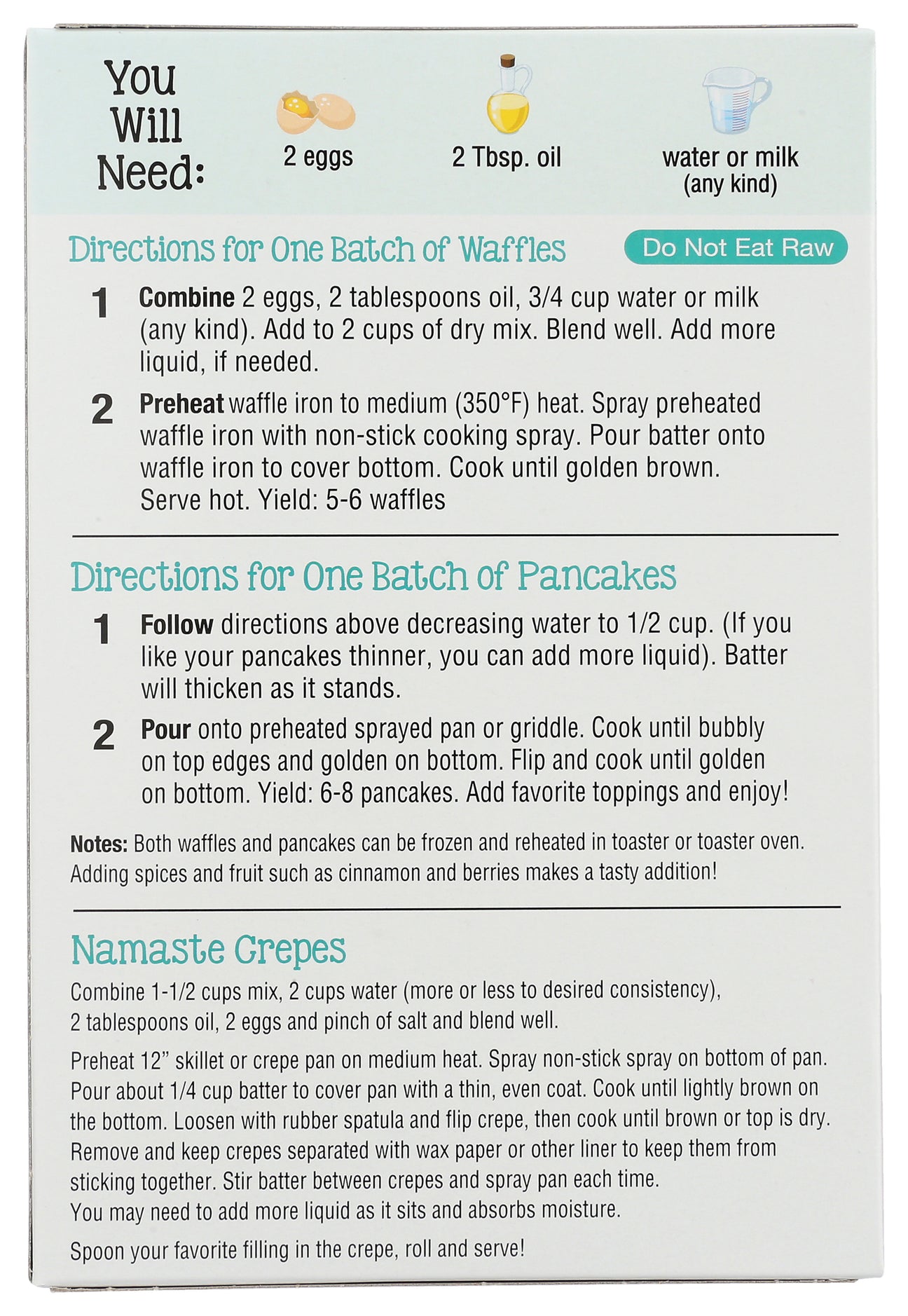 Waffle & Pancake Mix, 21 oz Namaste Foods